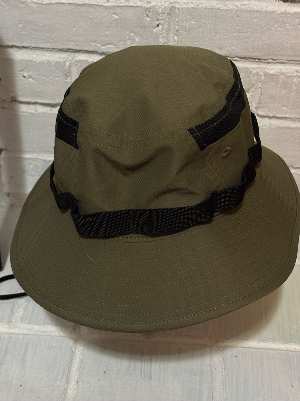 Adidas Men’s Webbing Boonie Bucket Hat Sz S/M Green Drawstring Hike Fish Outdoor - Picture 5 of 10